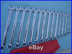 LARGE SNAP ON METRIC 12 PT COMBO WRENCH SET #OEXM-B 8mm-22mm 15PC withRACK MINT
