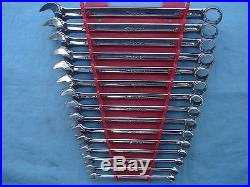 LARGE SNAP ON METRIC 12 PT COMBO WRENCH SET #OEXM-B 8mm-22mm 15PC withRACK MINT