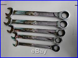Large 5 Piece Gearwrench Reversible Metric Wrench Set. 34, 36, 41, 46, 50mm