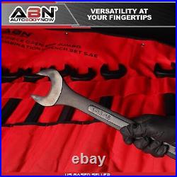 Large Combination Wrench Set SAE 1-5/16 to 2in Standard 10 Piece Jumbo Open