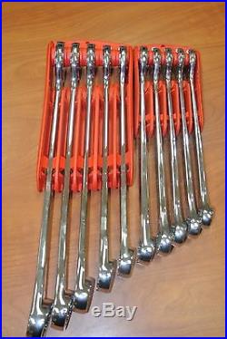 MAC TOOLS 10 PC LARGE METRIC COMBINATION WRENCH SET 20-32MM wHOLDER CHROME