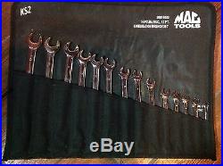 MAC TOOLS 14 Piece Metric KNUCKLESAVER Combination Wrench Set 19mm-6mm. NICE