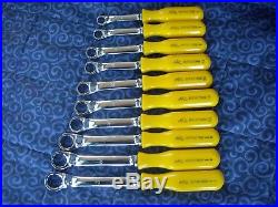 MAC Tools Vintage BOPA Yellow Comfort Grip Metric Wrench Set 10MM -19MM NEW
