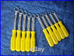 MAC Tools Vintage BOPA Yellow Comfort Grip Metric Wrench Set 10MM -19MM NEW