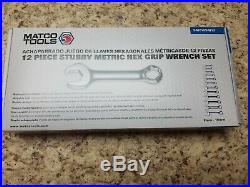 MATCO 12 PIECE STUBBY METRIC HEX GRIP WRENCH SET 8-19mm SMEWSM12