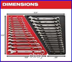 MILWAUKEE Mechanics Tool Set Combination SAE Metric Wrench Automotive 30 Piece
