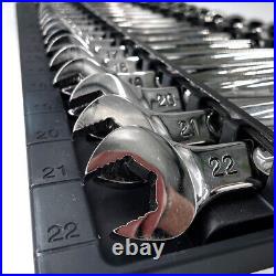 MILWAUKEE Metric Combination 15-piece Ratcheting Wrench Tool Set 48-22-9516