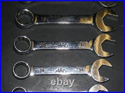 Mac 10pc Metric Stubby/Midget Combination Wrench Set 10-19mm