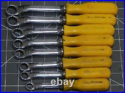Mac Tool Metric Yellow Comfort Grip Box Wrench Set 8 Of 10Pc 10MM 12MM 18MM BOPA