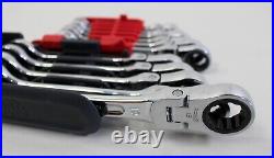 Mac Tools SRWMF212PTB 12-Pc Metric Flexible Head Ratcheting Wrench Set NEW