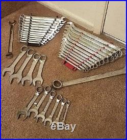 Made in USA Craftsman Full Polished Wrench Set SAE/METRIC 26pcs + 9 stubby SAE