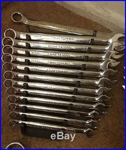 Made in USA Craftsman Full Polished Wrench Set SAE/METRIC 26pcs + 9 stubby SAE