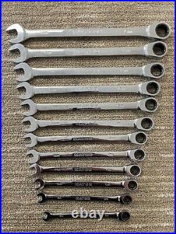 Matco 12 pc 72-tooth metric combination Extra Long ratchet wrench set S7GRCXLM12