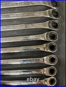 Matco 12pc 72 Tooth Metric Reversible Combo Ratcheting Wrench Set S7grrcm12