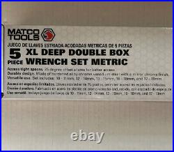 Matco 5 PIECE XL DEEP DOUBLE BOX WRENCH SET METRIC #SRBDLM5TA 10MM-19MM