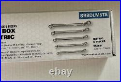 Matco 5 PIECE XL DEEP DOUBLE BOX WRENCH SET METRIC #SRBDLM5TA 10MM-19MM