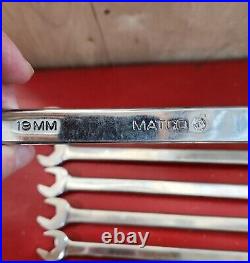Matco Metric XL Combination Wrench Set 13mm-19mm 12pt 7 Piece WCXLxxM2 Series