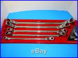 Matco SRDFXLM52T 5Pc Extra Long Double Flex-Joint Box Ratcheting Wrench Set