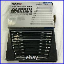Matco SRFBZLM102TA 10 Piece 72 Tooth Extra Long Ratcheting Wrench Set