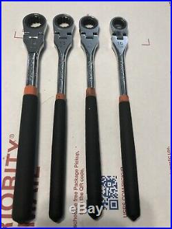 Matco Tool FLEX Ratcheting Wrenches Metric Long Set Of 4 10/12/13/14 Soft Grip