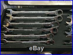 Matco Tools 10-Pc. Ratcheting Combo Wrench Set withCase 90 Tooth Extra long
