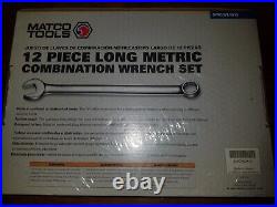 Matco Tools 12 Piece Long Metric Combination Wrench Set