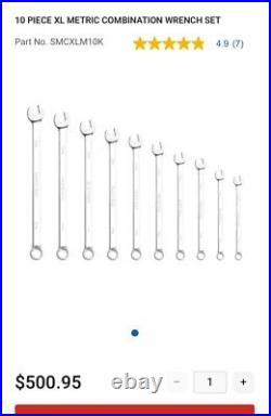 Matco Tools EXTRA LONG METRIC COMBINATION WRENCH SET OF 10