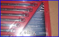 Matco Tools SGRBZXLM102 10 pc Metric 0 Degree Offset Ratcheting Wrench Set NEW