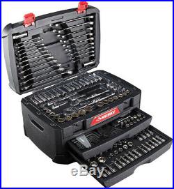 Mechanics Tool Set w Case 268-Piece Husky SAE Metric Sockets Wrenches Repair Kit