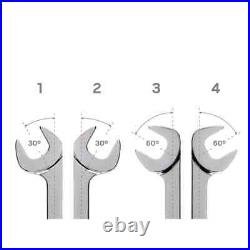 Metric 6 to 32 mm Angle Head Open End Wrench 22 Piece Set Chrome Moly Steel