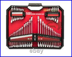 Metric Combination Wrench Set with Tray (44-Piece)