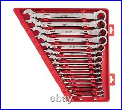 Milwaukee 15 Piece Ratcheting Combination Wrench Set SAE 48-22-9416