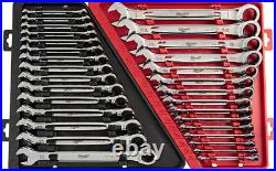 Milwaukee 30 Piece Ratcheting Combination Wrench Set Metric and SAE