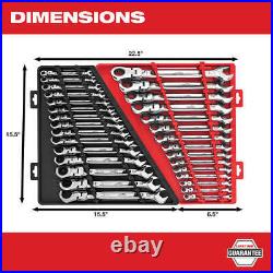 Milwaukee 48-22-9413 Flex Head Ratcheting SAE Combination Wrench Set 15 PC