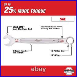 Milwaukee 48-22-9415P Open-End Combination Wrench SAE / Metric Set 30 PC