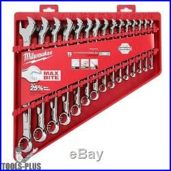 Milwaukee 48-22-9415 15pc Combination Wrench Set SAE New