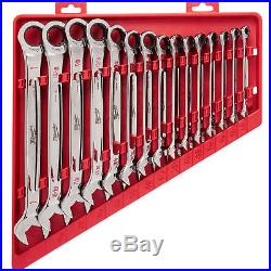 Milwaukee 48-22-9416 15pc Ratcheting Combination Wrench Set SAE New