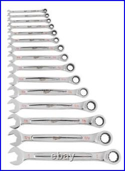 Milwaukee 48-22-9416 SAE Combination Ratcheting Wrench Mechanics Tool Set