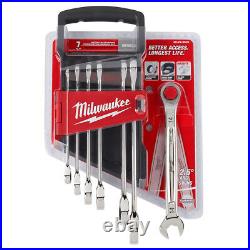 Milwaukee 48-22-9506 7 Piece Ratcheting Combination Wrench Set Metric