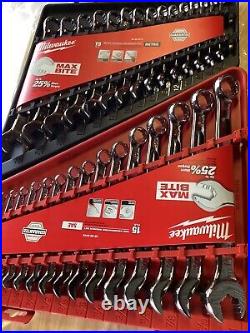 Milwaukee 48-22-9515 /9415 30-Piece Chrome Alloy Steel Wrench Sets METRIC &SAE
