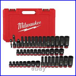 Milwaukee 49-66-7009 43pc Shockwave Impact 3/8 Drive SAE/Metric Deep Socket Set