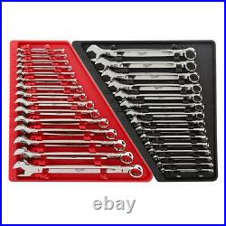 Milwaukee Combination SAE Metric Wrench Mechanics Tool I Beam Handle Set 30 Pcs