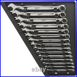 Milwaukee Combination Wrench Set 15-Pc Metric, Model# 48-22-9515