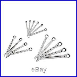 Milwaukee SAE/Metric Combination Ratcheting Wrench Mechanics Tool Set (30-Piece)