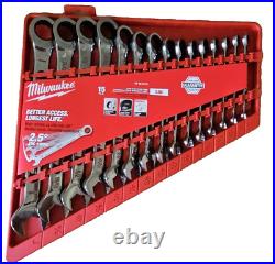 Milwaukee SAE/Metric Combo Ratcheting Wrench Mechanics Tool Set (30-Piece) NEW