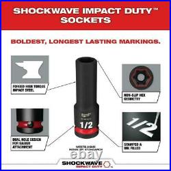 Milwaukee SHOCKWAVE Impact Socket Set 43 Piece 3/8 in. Drive SAE Metric 6 Point