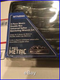 Mountain RM6 Metric Double Box Universal Reverse Ratcheting Flex Head Wrench Set
