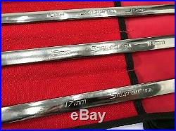 NEWEST Snap-on Tools USA Metric Flex Head High Performance Ratcheting Wrench Set