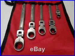 NEW 2019 5pc Snap-On USA Metric 10-19 Flex Head Double Box Ratcheting Wrench Set