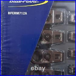NEW Blue Point BFCRM712A 12 Pce 3/8 Dr 12-PT Metric Ratcheting Crowfoot Set